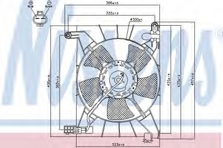 85063 Nissens Вентилятор радиатора CHEVROLET AVEO (пр-во Nissens)