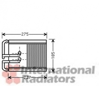 82006168 Van Wezel Радіатор обігрівача HYUNDAI TUCSON (вир-во Van Wezel)