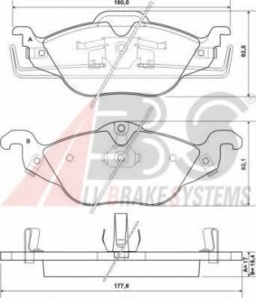 37065 A.B.S  Колодка гальм. диск. OPEL ASTRA/KOMBI передн. (вир-во ABS)