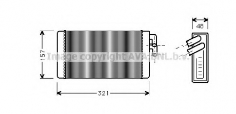 AI6052 AVA Cooling Systems Радіатор обігрівача AUDI 100/200/A6 ALL MT/AT (Ava)