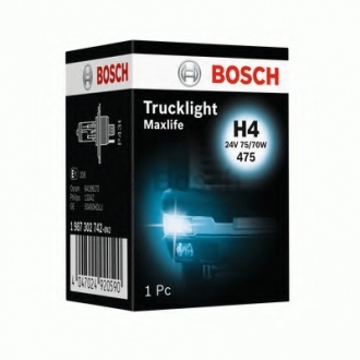 1 987 302 742 Bosch Лампа H4 24V 75/70W P43t HEAVY DUTY (пр-во Bosch)