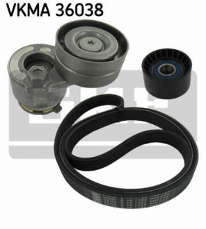 VKMA 36038 SKF Роликовий модуль натягувача ременя (ролик, ремінь)