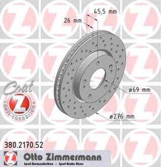 380217052 Otto Zimmermann GmbH Диск гальмівний