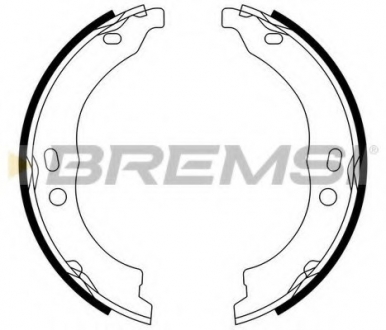 GF0188 BREMSI Колодки ручного гальма Ducato/Boxer 06- (Bendix)