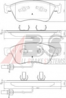 37427 A.B.S  Колодка гальм. диск. AUDI A8 QUATTRO передн. (вир-во ABS)