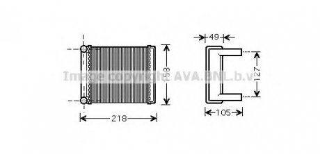 MSA6385 AVA Cooling Systems Радиатор отопителя SPRINTER ALL 95-06 (пр-во AVA)