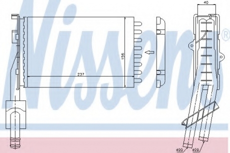 73352 Nissens Радиатор печки RENAULT R 21 (89-) (пр-во Nissens)
