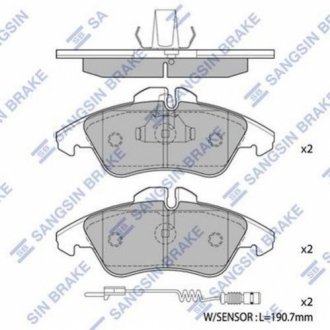 SP1273 Hi-Q  Колодка гальм. диск. MB SPRINTER передн. (вир-во SANGSIN)