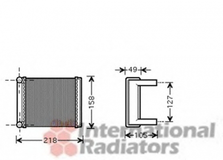 30006385 Van Wezel Радиатор отопителя SPRINTER ALL 95-06 (Van Wezel)