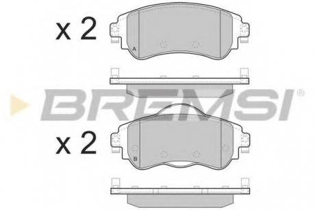BP3491 BREMSI Гальмівні колодки пер. Citroen C4 II 09- (TRW)