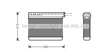 BW6166 AVA Cooling Systems Радиатор отопителя HEAT 316->325 MT/AT 89- (Ava)