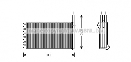 FD6154 AVA Cooling Systems Радиатор отопителя FORD ESCORT/ORION 90-00 (Ava)