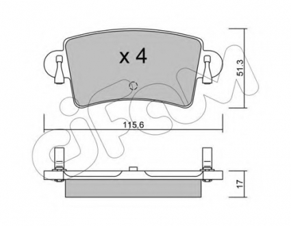 822-546-0 CIFAM Колодка торм. RENAULT MASTER задн. (пр-во Cifam)