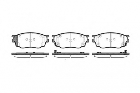 0800.22 REMSA Колодка гальм. диск. MAZDA 6 (GG) передн. (вир-во REMSA)