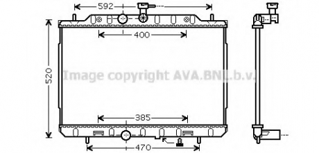 DN2292 AVA Cooling Systems Радіатор охолодження двигуна Nissan X-Trail II 2.0i-2.5i  MT/AT (DN2292) AVA