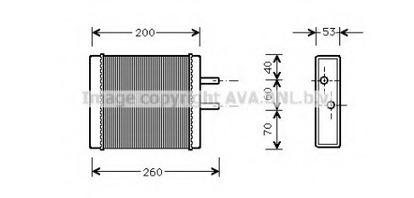 KA6009 AVA Cooling Systems Теплообмінник, Система опалення салону