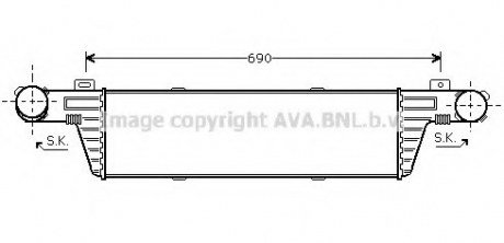 MSA4296 AVA Cooling Systems Интеркулер MB W210 E220CDi AC 98-02 (пр-во AVA)