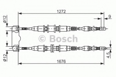 1987477136 Bosch Трос ручного гальма