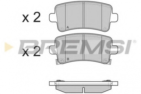 BP3379 BREMSI Тормозные колодки зад. Opel Insignia 08- (TRW)