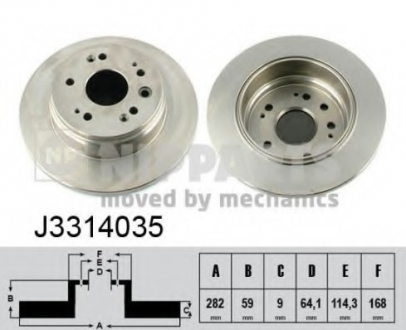 J3314035 Nipparts  Гальмівний диск