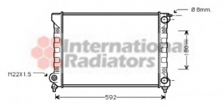 58002045 Van Wezel Радіатор охолодження SEAT, VW (вир-во Van Wezel)