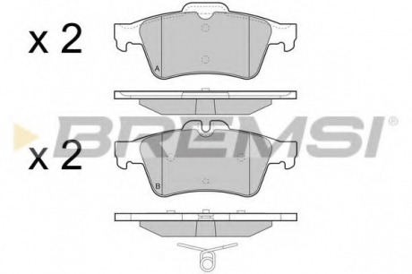 BP3465 BREMSI Тормозные колодки зад. Peugeot 508 10- (ATE)