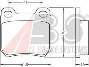 36624 A.B.S  Колодка гальм. диск. OPEL OMEGA A задн. (вир-во ABS)