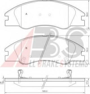 37492 A.B.S  Колодка гальм. диск. KIA CERATO передн. (вир-во ABS)