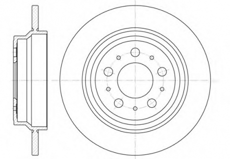 6620.00 REMSA Диск тормозной VOLVO V70 задн. (пр-во REMSA)