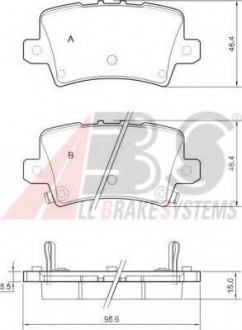 37530 A.B.S  Колодка торм. HONDA CIVIC задн. (пр-во ABS)