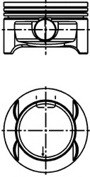 40386620 Kolbenschmidt  Поршень з кільцями OPEL 73.9 ASTRA H Z14XEP (вир-во KS)