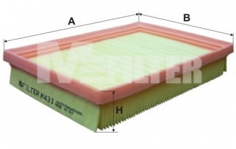 K431 MFILTER Фільтр повітряний Kia Pride (вир-во M-filter)