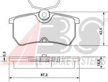 37101 A.B.S  Колодка гальм. диск. FORD FOCUS задн. (вир-во ABS)