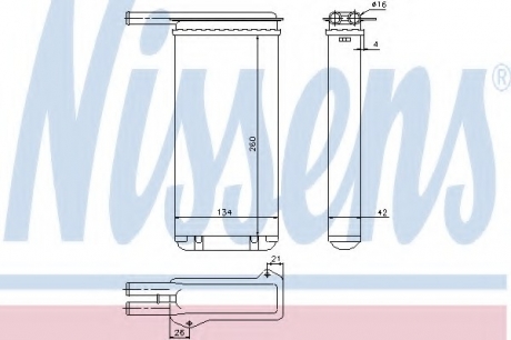 71755 Nissens Радиатор печки FORD ESCORT (пр-во Nissens)