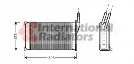 18006093 Van Wezel Радіатор обігрівача FORD (вир-во Van Wezel)