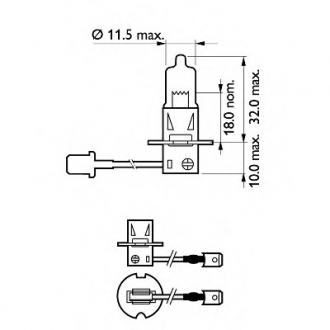 12455RA C1 PHILIPS Автолампа Philips H3 12V 100W PK22S RALLY