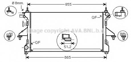 PEA2308 AVA Cooling Systems Радиатор BOXER/JUMP/DUCA4 D -AC 06 (Ava)