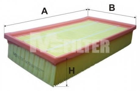 K478 MFILTER Фильтр воздушный MB 124 (пр-во M-filter)