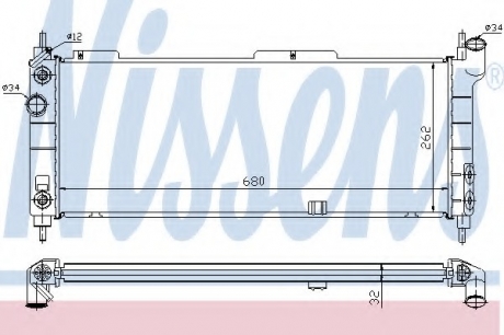 632921 Nissens Радиатор охлаждения OPEL (пр-во Nissens)