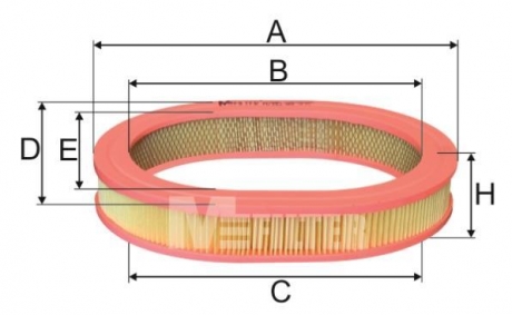 A285 MFILTER Фільтр повітряний MAZDA (вир-во M-Filter)