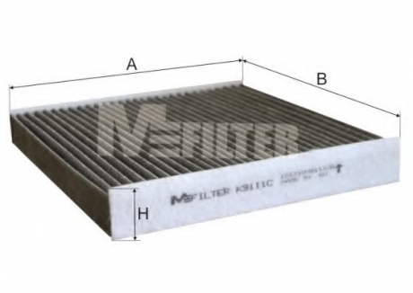 K9111C MFILTER Фільтр салону вугільний (вир-во M-FILTER)