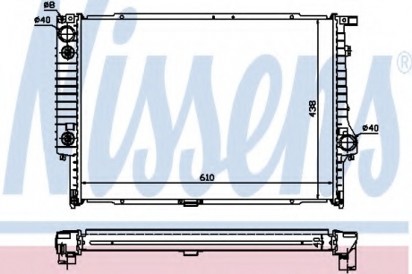 60597A Nissens Радиатор охлаждения BMW (пр-во Nissens)