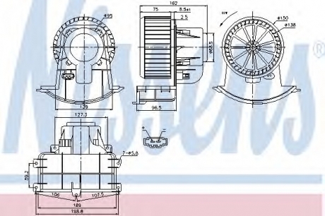 87033 Nissens Вентилятор салона VW T5 (пр-во Nissens)