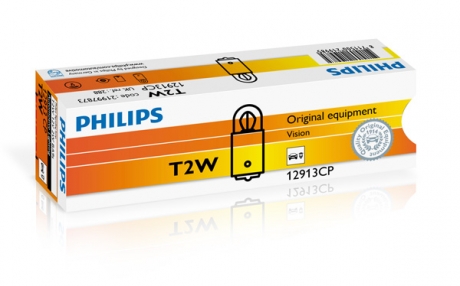 12913 CP PHILIPS Автолампа Philips 12V 2W BA9S T8,5x21,5