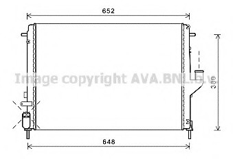 RTA2478 AVA Cooling Systems Радиатор охлаждения DACIA (пр-во AVA)