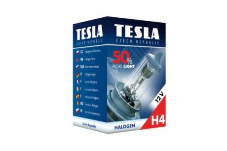 B30401 TESLA  Лампа H4 12В 60/55Вт P43t, +50% света