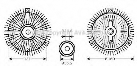 MSC417 AVA Cooling Systems Віскомуфта MERCEDES-BENZ (вир-во AVA)