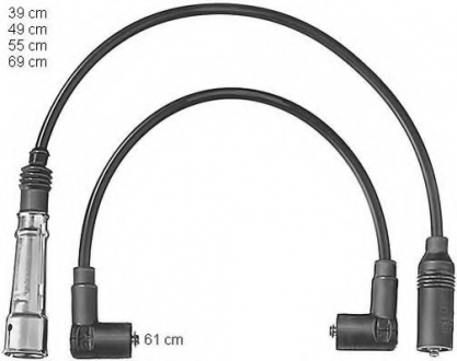 ZEF561 BERU Комплект кабелів високовольтних