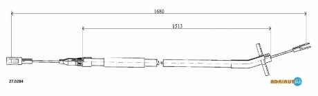 27.0284 ADRIAUTO Тросик стояночного тормоза Adriauto