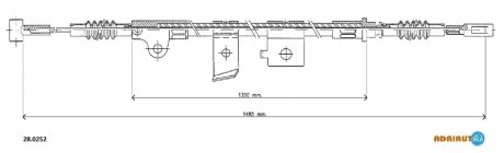 28.0252 ADRIAUTO Трос ручного гальма